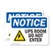 Signmission UPS Room Do Not Enter Sign, Vinyl Decal, 10in W x 7in L, 2PK OS-2PACK-NS-D-710-L-18786 - alternate 1
